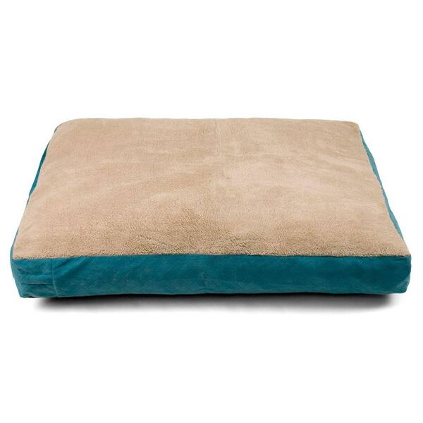 Brinkmann Pet Products 30 in. x 40 in. Blue Deluxe Chopped Memory Foam Blend Orthopedic Pet Bed