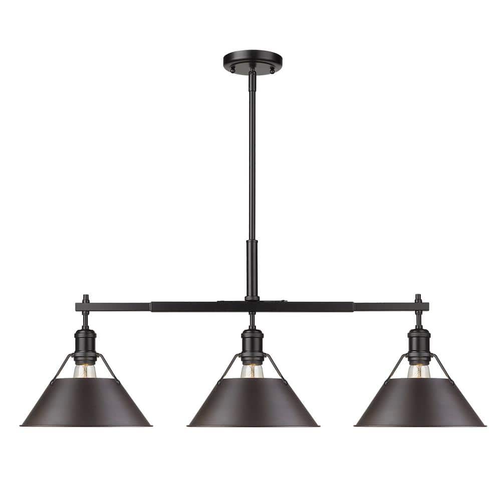 Orwell 3-Light Matte Black Linear Pendant price history on PriceWatchPro