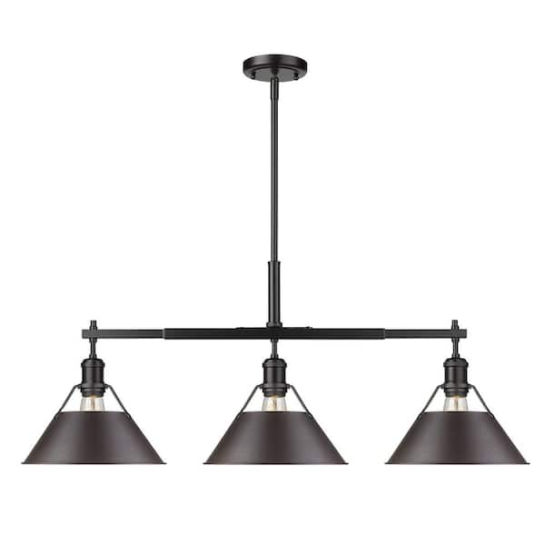 Orwell 3-Light Matte Black Linear Pendant