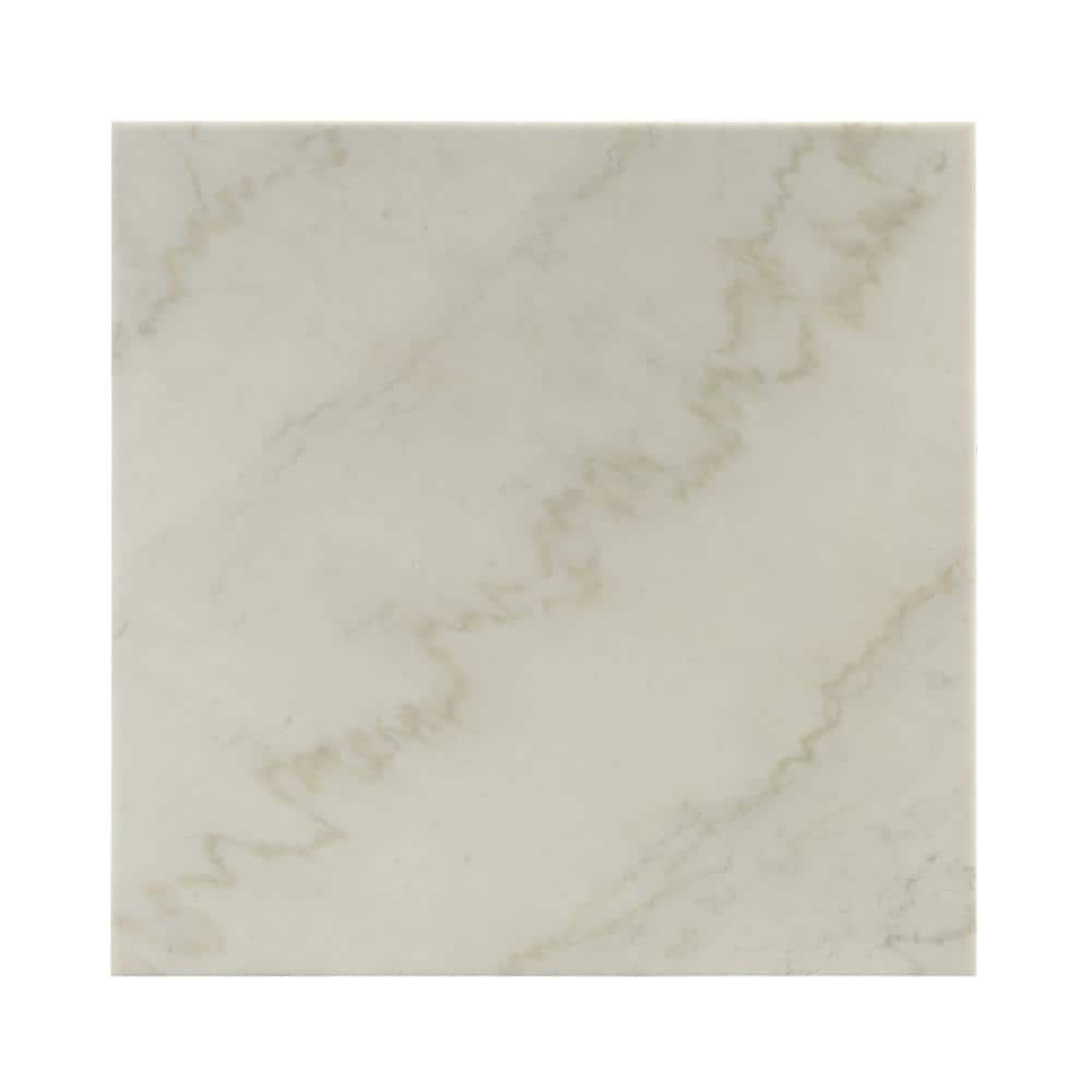 Telestis 40" Square White Marble Coffee Table with Storage