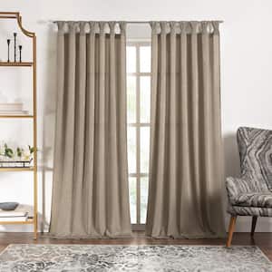 Peri Polyester Light Filtering Window Panel - 52 in. W x 63 in. L in Taupe