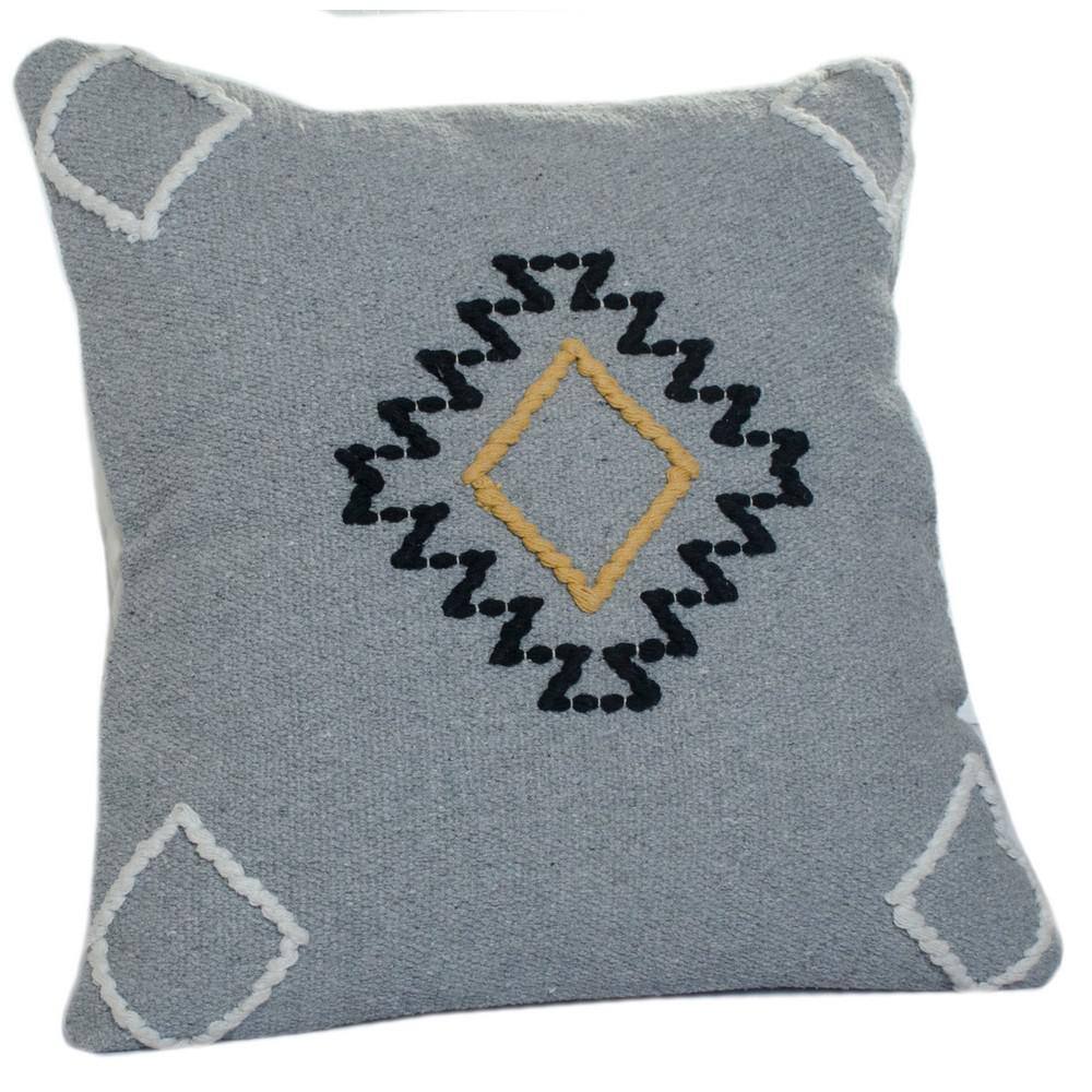 Scandinavian Diamond Motif Square Throw Pillow, 20" x 20"