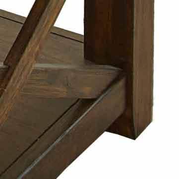 Rustic Mocha Oak Rectangular Lift-Top Coffee Table with Storage