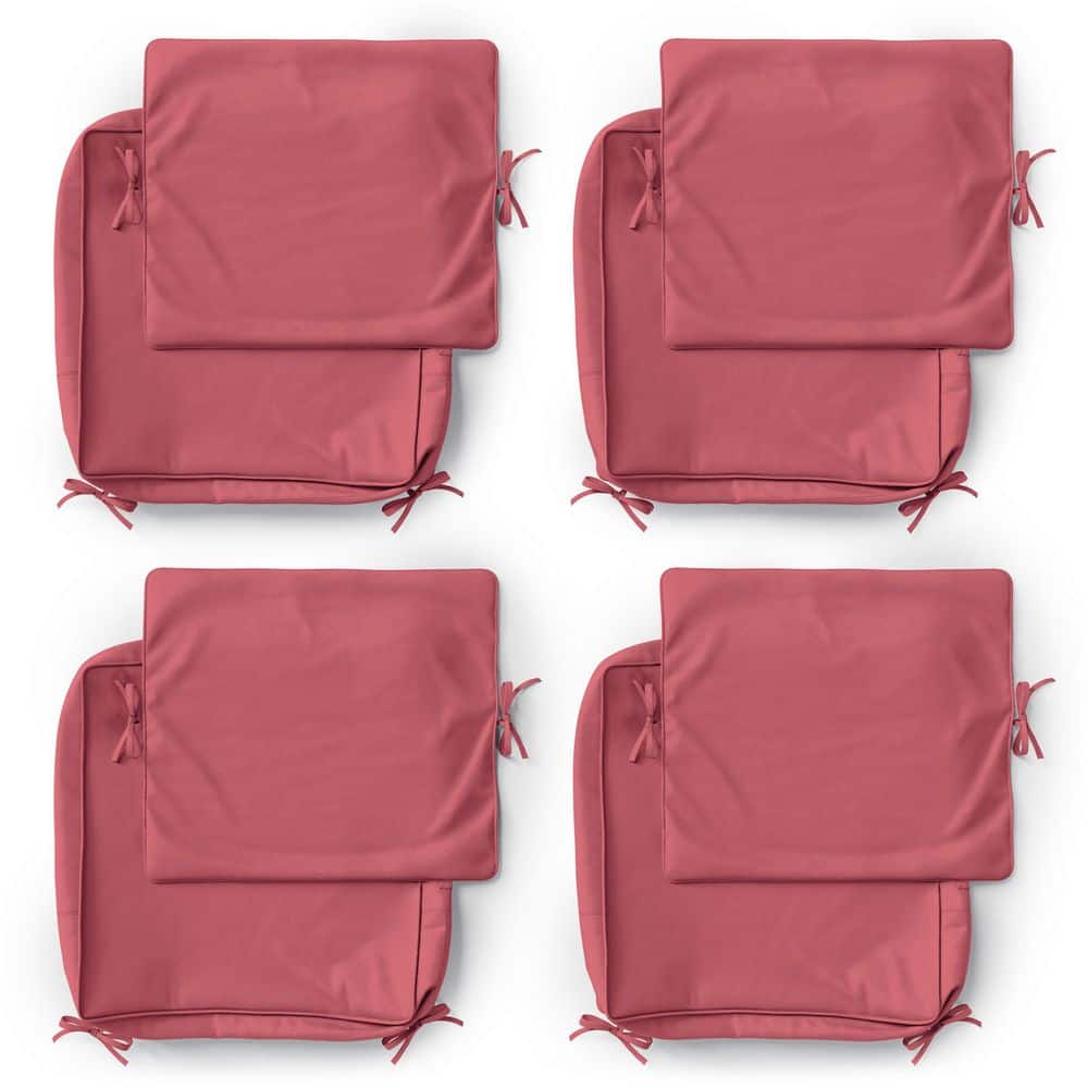 24 in. x 24 in. Slipcover Replacement Outdoor Waterproof Seat and Back Cover Set for Chair and Sofa Fuchsia (4-Pack) price history on PriceWatchPro