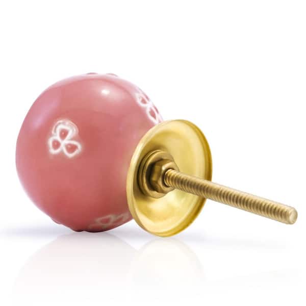 Mascot Hardware Tropical Flower 1-3/5 in. Pink Cabinet Knob CK650 - The  Home Depot