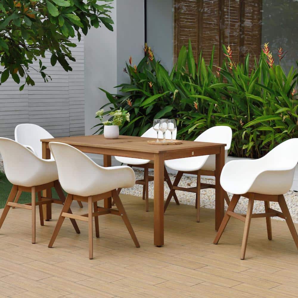 Gatlinburg 7-Piece Teak Rectangular Outdoor Dining Set price history on PriceWatchPro
