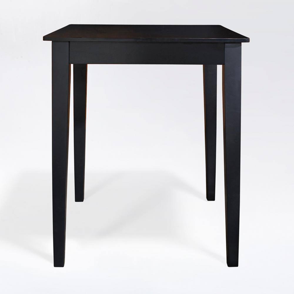 Black Wood Transitional Counter Height Pub Table