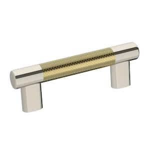 Esquire 3 in. and 3-3/4 in. (76 mm and 96 mm) Polished Nickel/Golden Champagne Drawer Pull