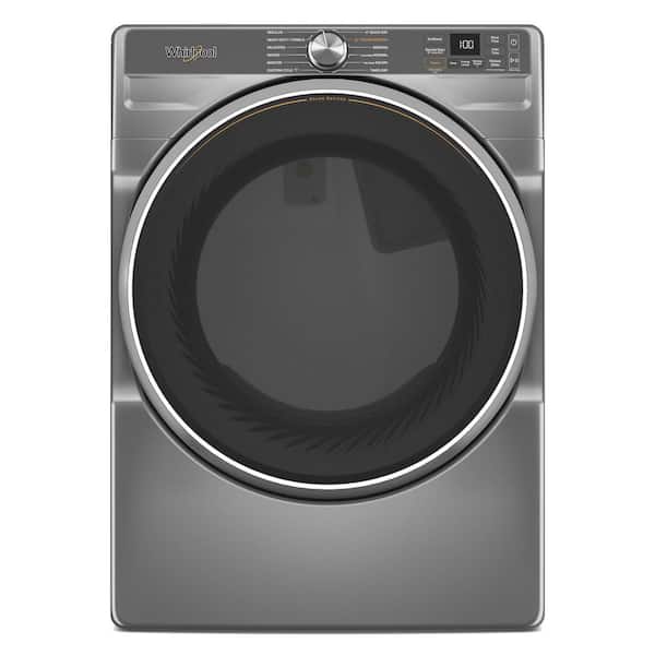 Whirlpool 7.4 Cu. Ft. vented Front Load Gas Dryer in Core Silver with Steam Capabilities