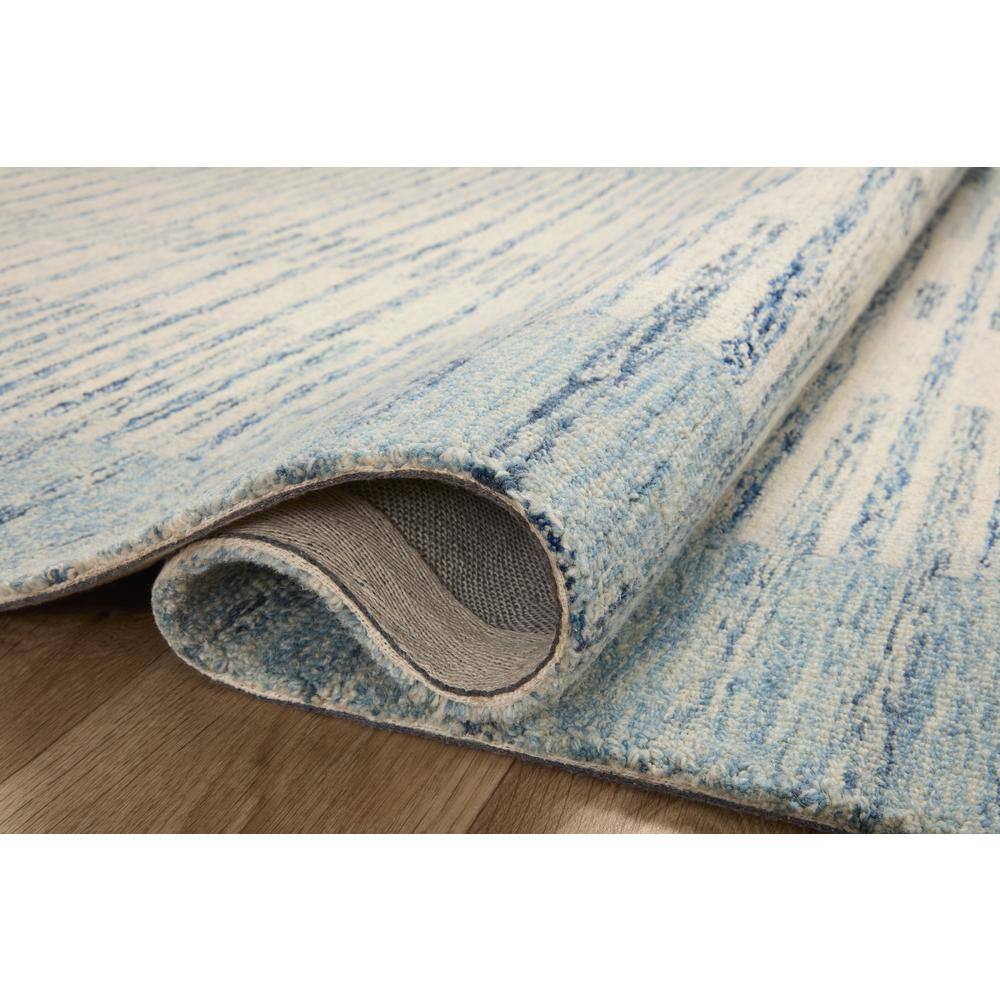 Ivory Stripe Hand-Tufted Wool Area Rug 5' x 7'