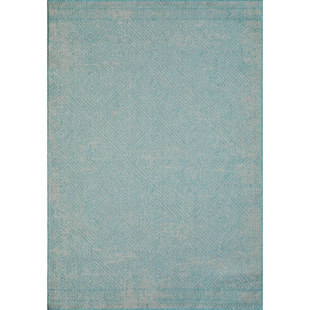 LOOMAKNOTI Breyleigh Carzon Gray/Teal 6 ft. 7 in. x 9 ft. 2 in