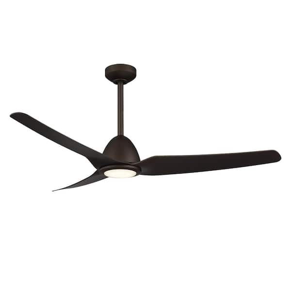 AIRE BY MINKA Kava 54 in. Integrated LED Indoor/Outdoor Oil Rubbed Bronze Ceiling Fan with Light