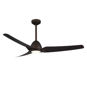 Kava 54 in. Integrated LED Indoor/Outdoor Oil Rubbed Bronze Ceiling Fan with Light