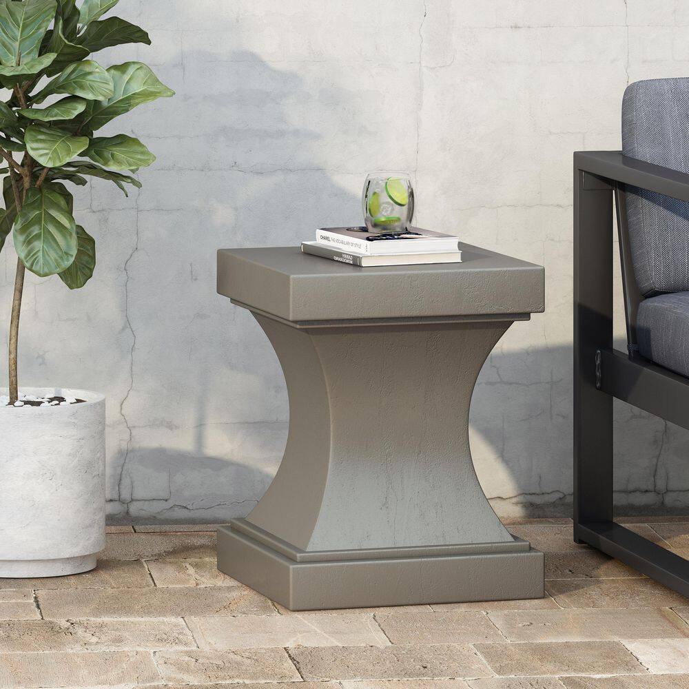 Light Gray Modern Lightweight Concrete Outdoor Side Table price history on PriceWatchPro