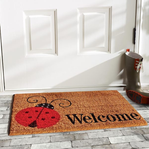 Multicolor Calloway Mills 121432436 Ladybug Welcome Doormat 24" x 36" 