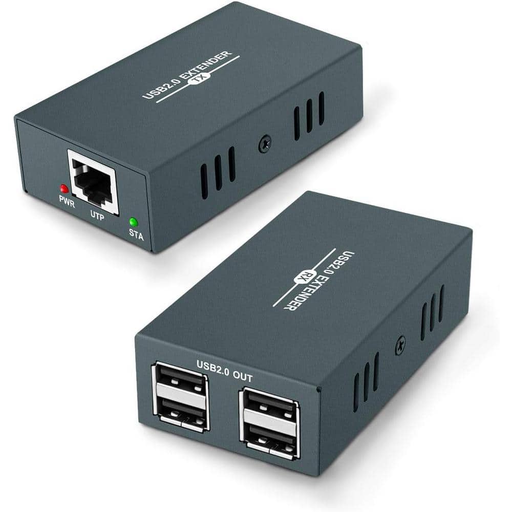 Vrbgify USB Extender with 4 USB 2.0 Hub, Over Single