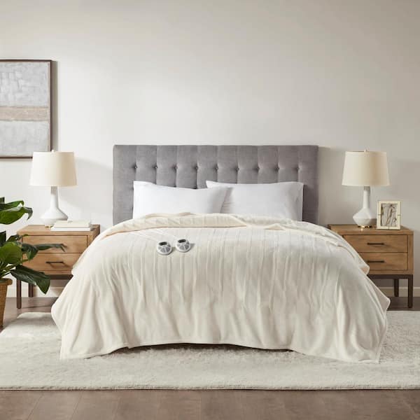 Serta Plush Ivory Plush King Electric Blanket