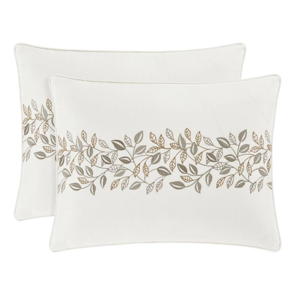 Unbranded Laurel White Polyester King/California King 3-Piece Comforter Set - 3