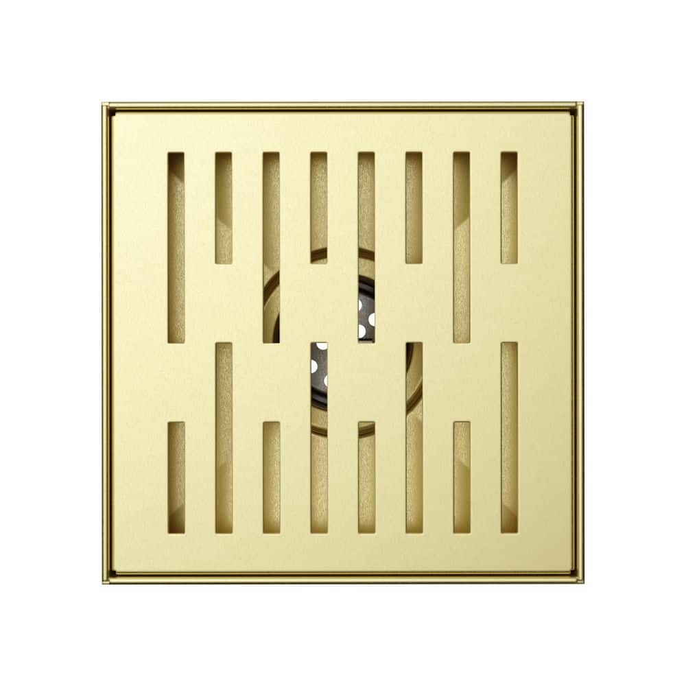 Charisma 6 in. Square Grate Shower Drain, Brushed Brass price history on PriceWatchPro
