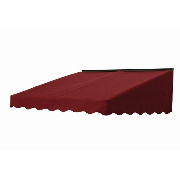 NuImage Awnings 5 ft. 2700 Series Fabric Door Canopy (17 in. H x 41 in. D) in Burgundy