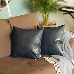 MIKE & Co. NEW YORK Boho Embroidered Horse Set of 4 Throw Pillow 12 x 20  Vegan Faux Leather Solid Beige & Brown Square for Couch, Bedding  PS4-95701-Y19 - The Home Depot