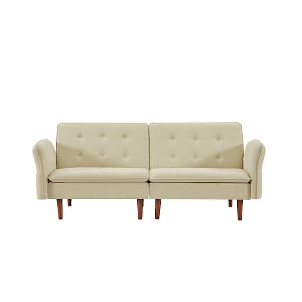 Unbranded 66.93 in.Beige Linen Multifunctional Sofa Bed