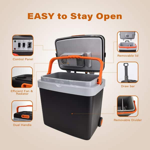 Justincity 35 qt. Electric Car cooler and Warmer with Draw