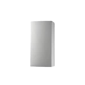 Ambiance 2-Light Large ADA Rectangle Bisque Ceramic Wall Sconce