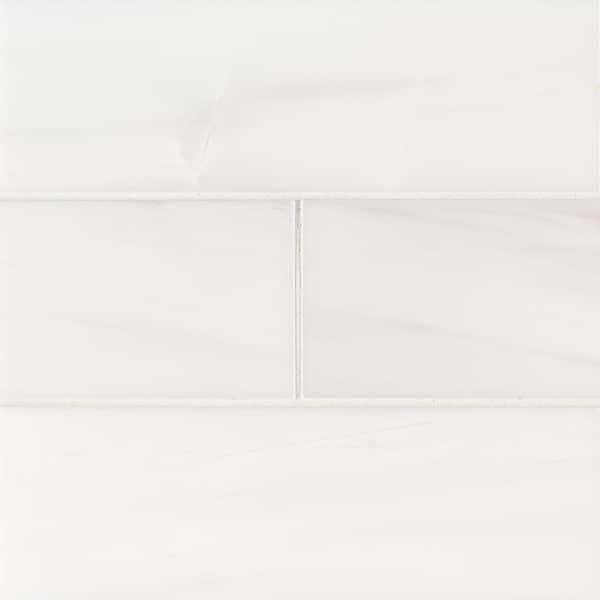 MSI Bianco Dolomite 3 in. x 6 in. Polished Marble Floor and Wall Tile (5 sq. ft./Case)