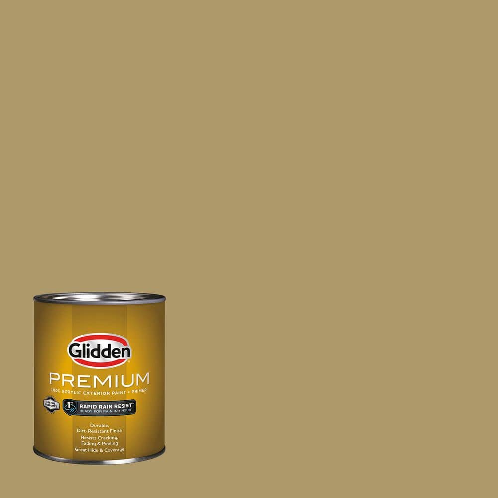 Glidden Premium 1 qt. PPG1104-5 Cool Camel Flat Exterior Latex
