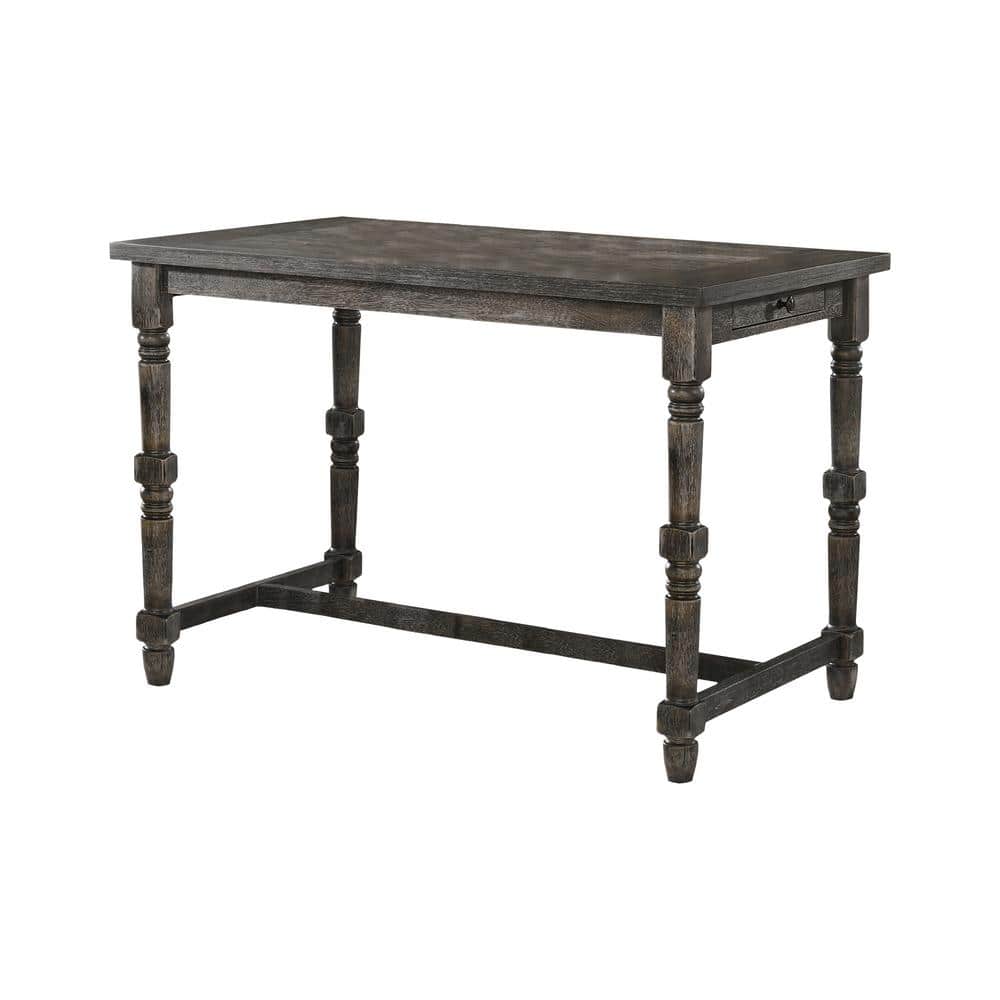 Rustic Reclaimed Wood 55" Counter Height Dining Table in Gray