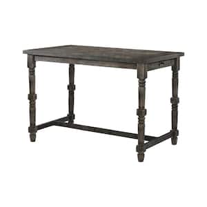 Eva 55 in. Weathered Grey Wood Counter Height Rectangular Dining Table