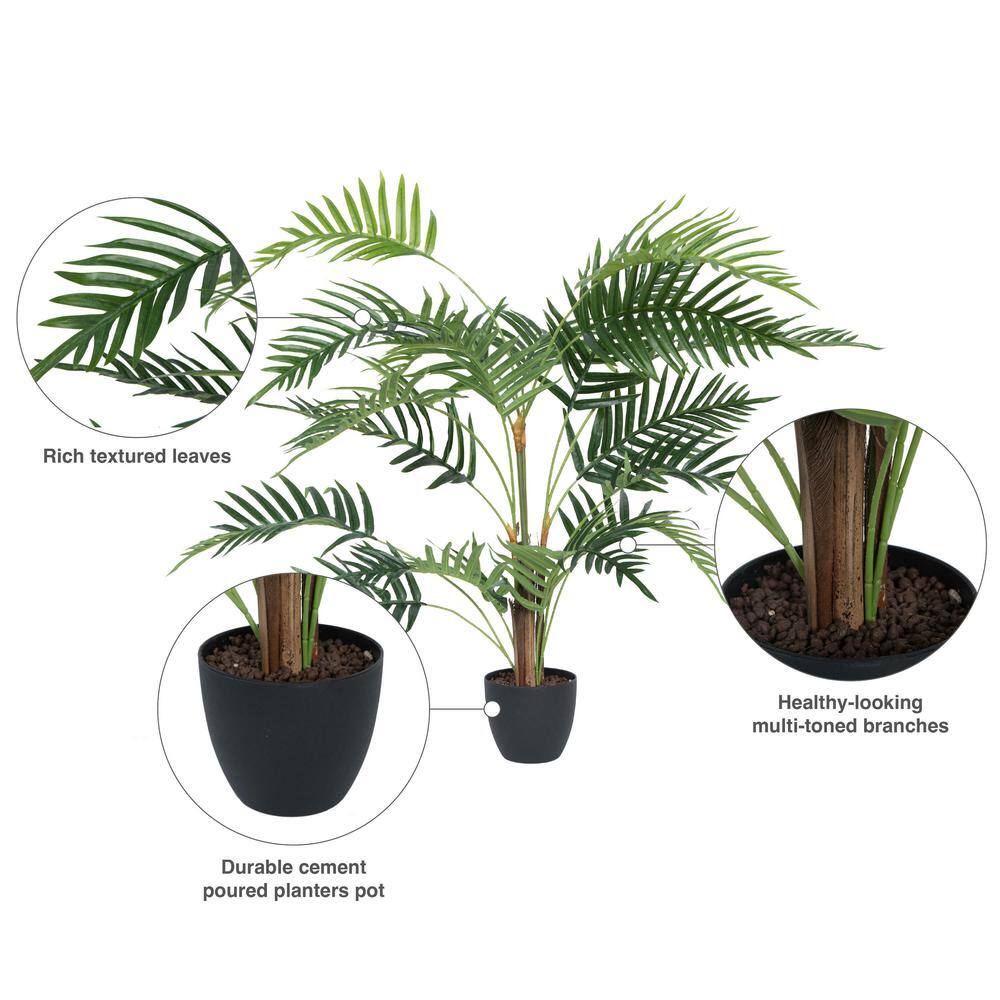 Verdant Haven 35" Artificial Mixed Greenery Potted Fern
