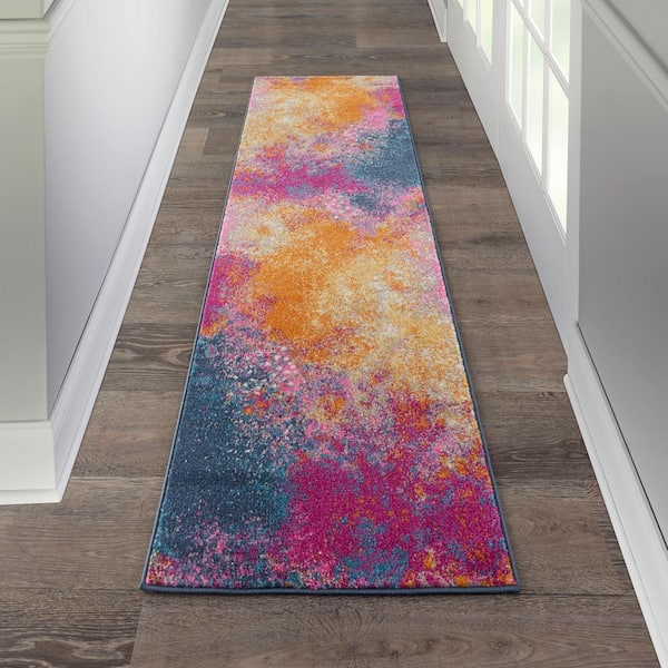 Passion Sunburst 2 ft. x 6 ft. Persian Vintage Kitchen Runner Area Rug