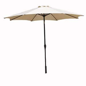 Fex 9 ft. Aluminum Pole Market Patio Umbrella in Beige