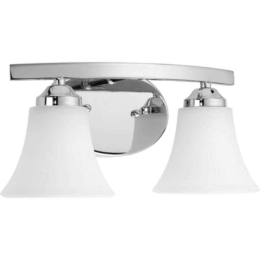 Adorn Polished Chrome 2-Light Bath and Vanity Fixture