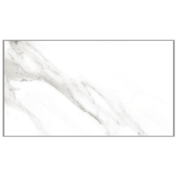 Unbranded Calacatta Venato 12 in. x 24 in. White Polished Porcelain Floor and Wall Tile (1.94 sq. ft./Each)
