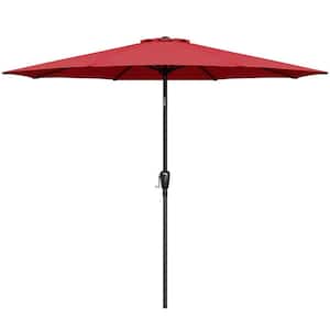 9 ft. Steel Market Tilt Patio Umbrella in Red