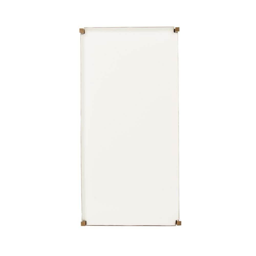 Daniella White and Brass 4-Tier Iron Etagere