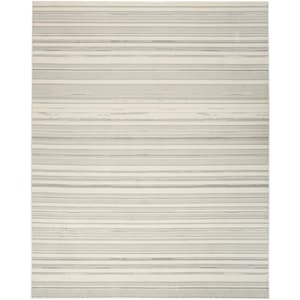 Grafix Ivory Grey 5 ft. x 7 ft. Abstract Contemporary Area Rug