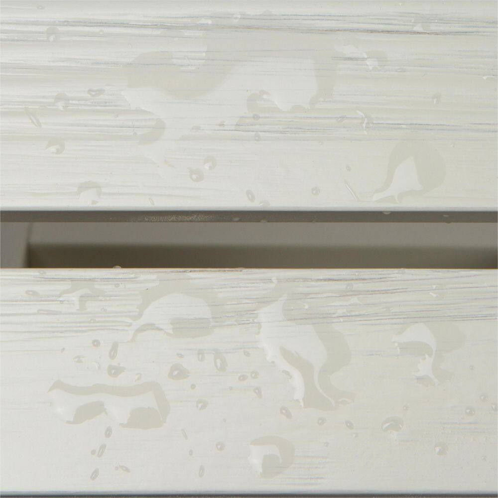Eggshell White Cedar Wood Outdoor Garden Bench