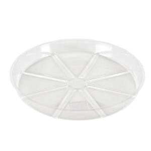 Tapix Clear Plant Saucer 12 in.Potted Plant Plastic Tray Indoor & Outdoor 10Pack 