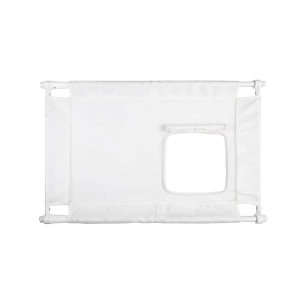 PET LIFE White Porta-Gate Travel Collapsible and Adjustable Folding Pet Cat Dog Gate