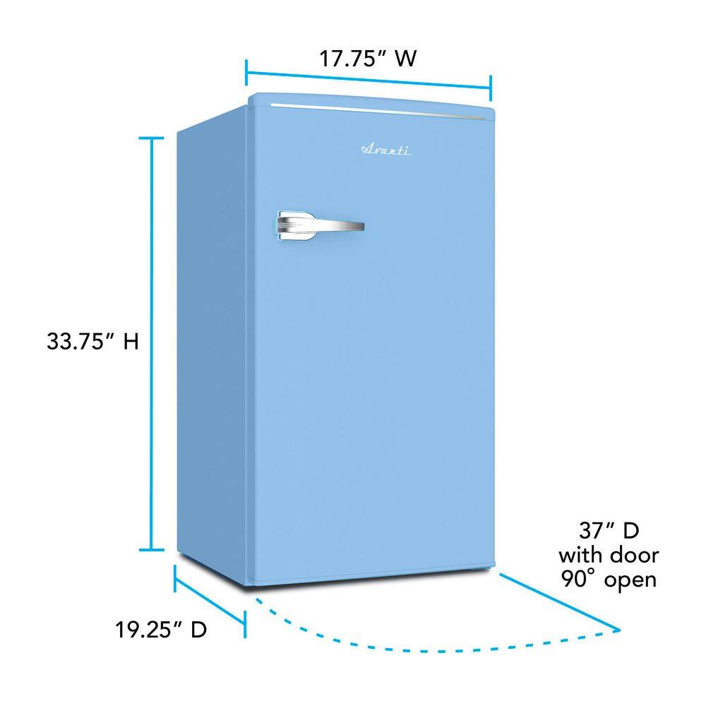 Robin's Egg Blue Compact Retro Mini Fridge with Glass Shelves