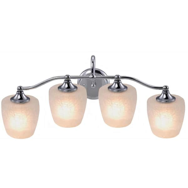 Unbranded Eva 4-Light Chrome Frame Bath Vanity Light