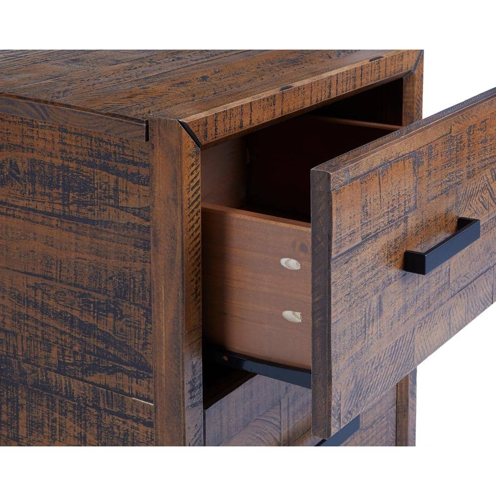 Monterrey Provincial Brown Pine 2-Drawer Nightstand