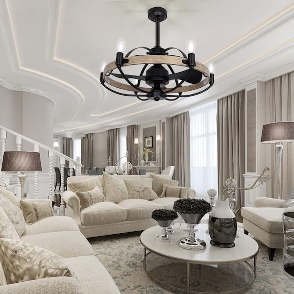 Ltemziiy 27 Indoor Black Farmhouse Style Chandelier Ceiling