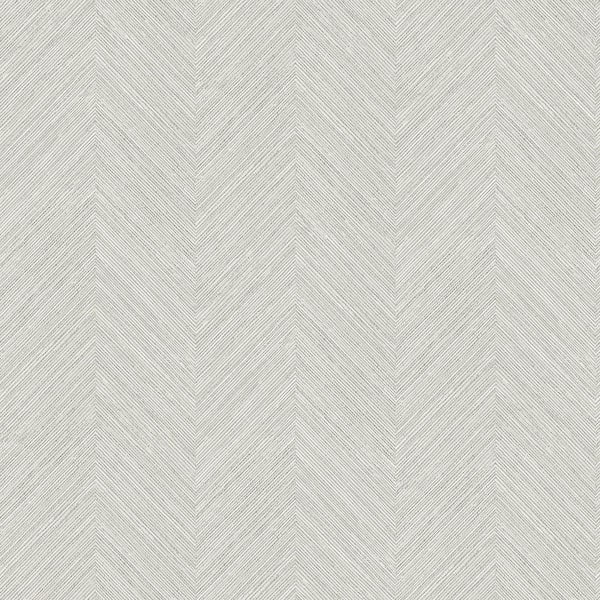 Chesapeake Caladesi Light Grey Faux Linen Grey Wallpaper Sample