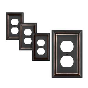 Sonoma Aged Bronze Steel - 4 Toggle Wallplate –