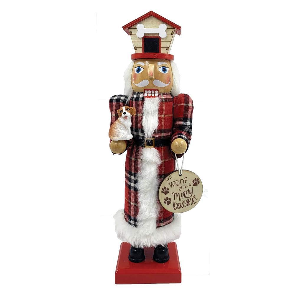 Santa's Workshop 14 in. Dog Lover Nutcracker 70162 - The Home Depot